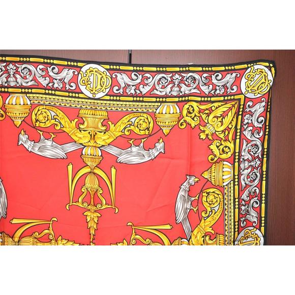 Auth Christian Dior Scarf Bird Motif #76130C11B - Picture 3 of 15